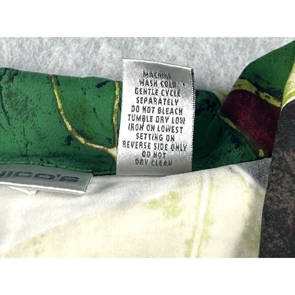 Chicos Art to Wear Floral Blazer Womens 3 Multicolor Button Front Jacket - Picture 11 of 12